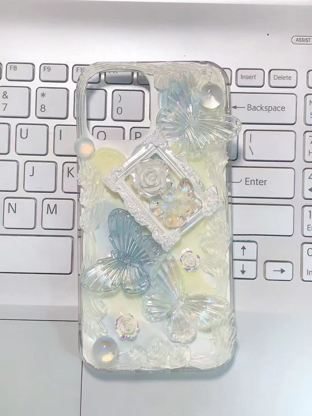 Baroque | Vintage DIY Decoden Handmade Custom Cream Phone Case for iPhone Samsung | Phone Cover Accessories