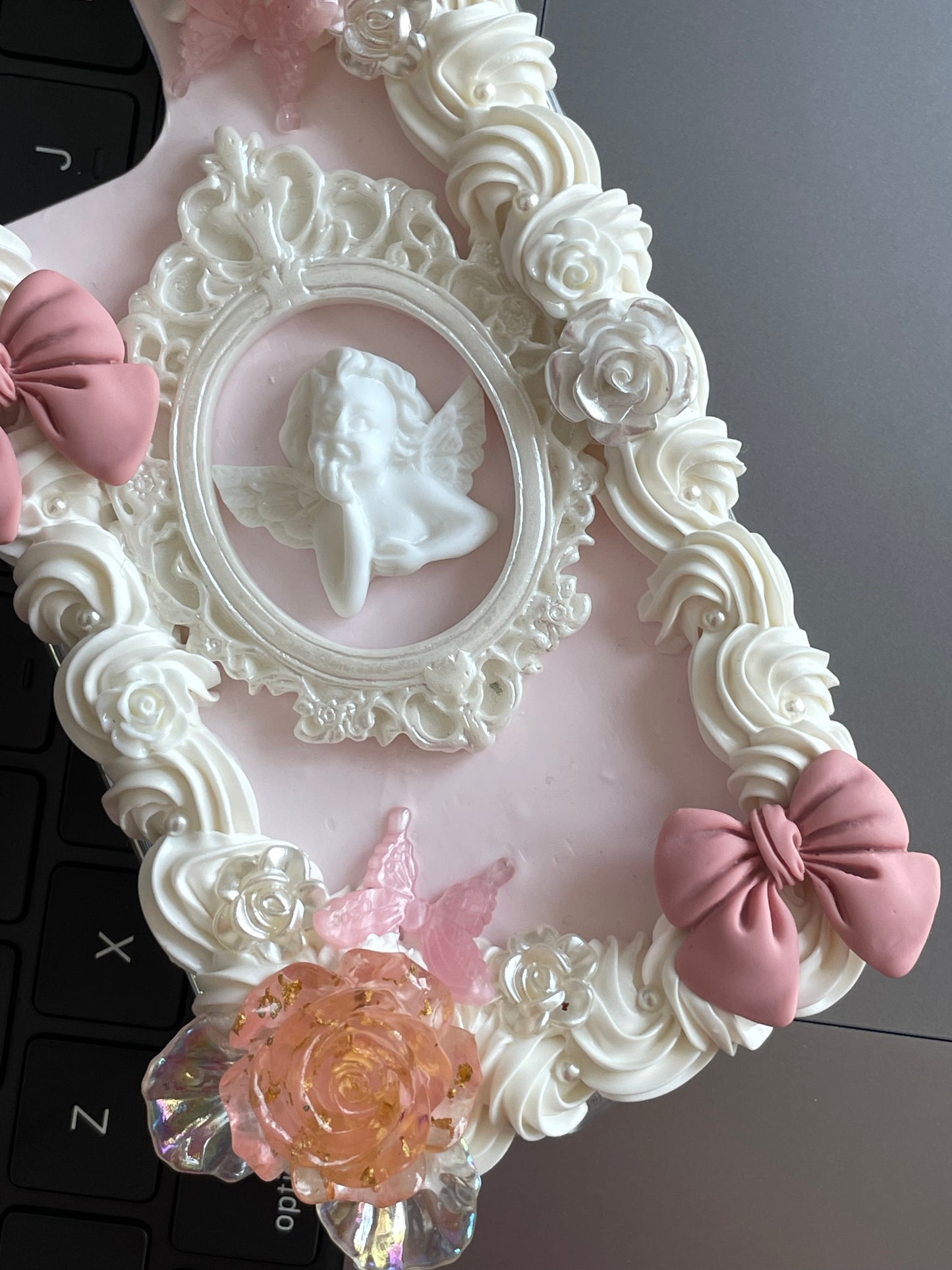 Baroque | Vintage DIY Decoden Handmade Custom Cream Phone Case for iPhone Samsung | Phone Cover Accessories