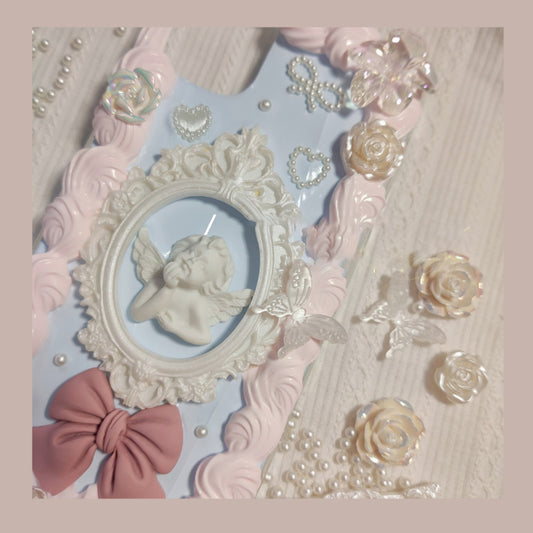 Baroque | Vintage DIY Decoden Handmade Custom Cream Phone Case for iPhone Samsung | Phone Cover Accessories