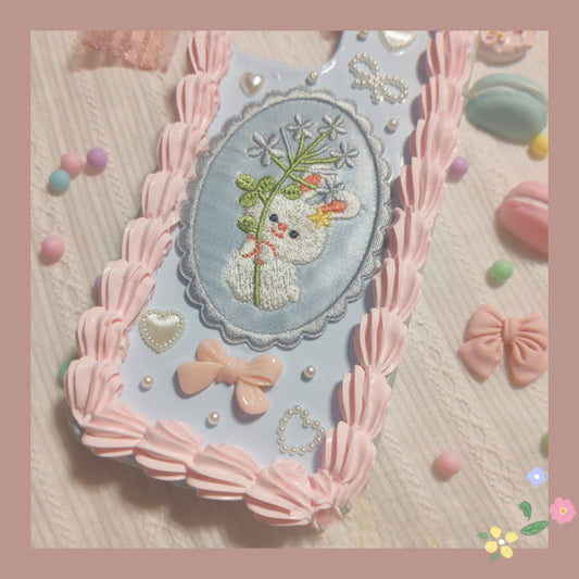 Baroque | Vintage DIY Decoden Handmade Custom Cream Phone Case for iPhone Samsung | Phone Cover Accessories