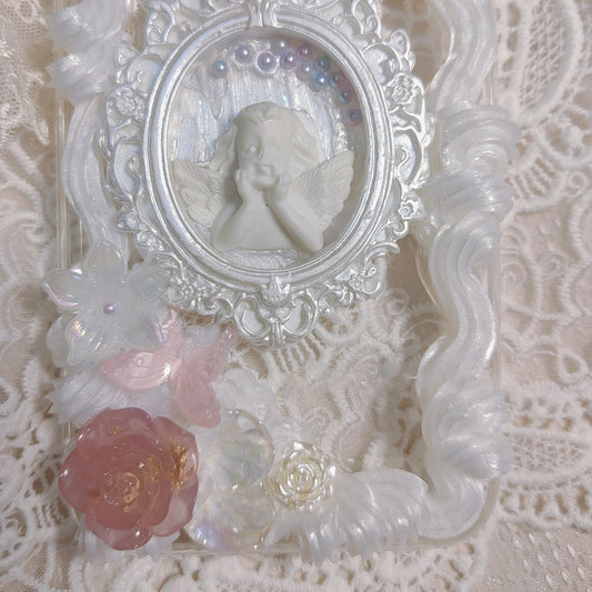 Baroque | Vintage DIY Decoden Handmade Custom Cream Phone Case for iPhone Samsung | Phone Cover Accessories