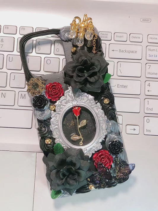 Baroque  | Vintage DIY Decoden Handmade Custom Cream Phone Case for iPhone Samsung | Phone Cover Accessories