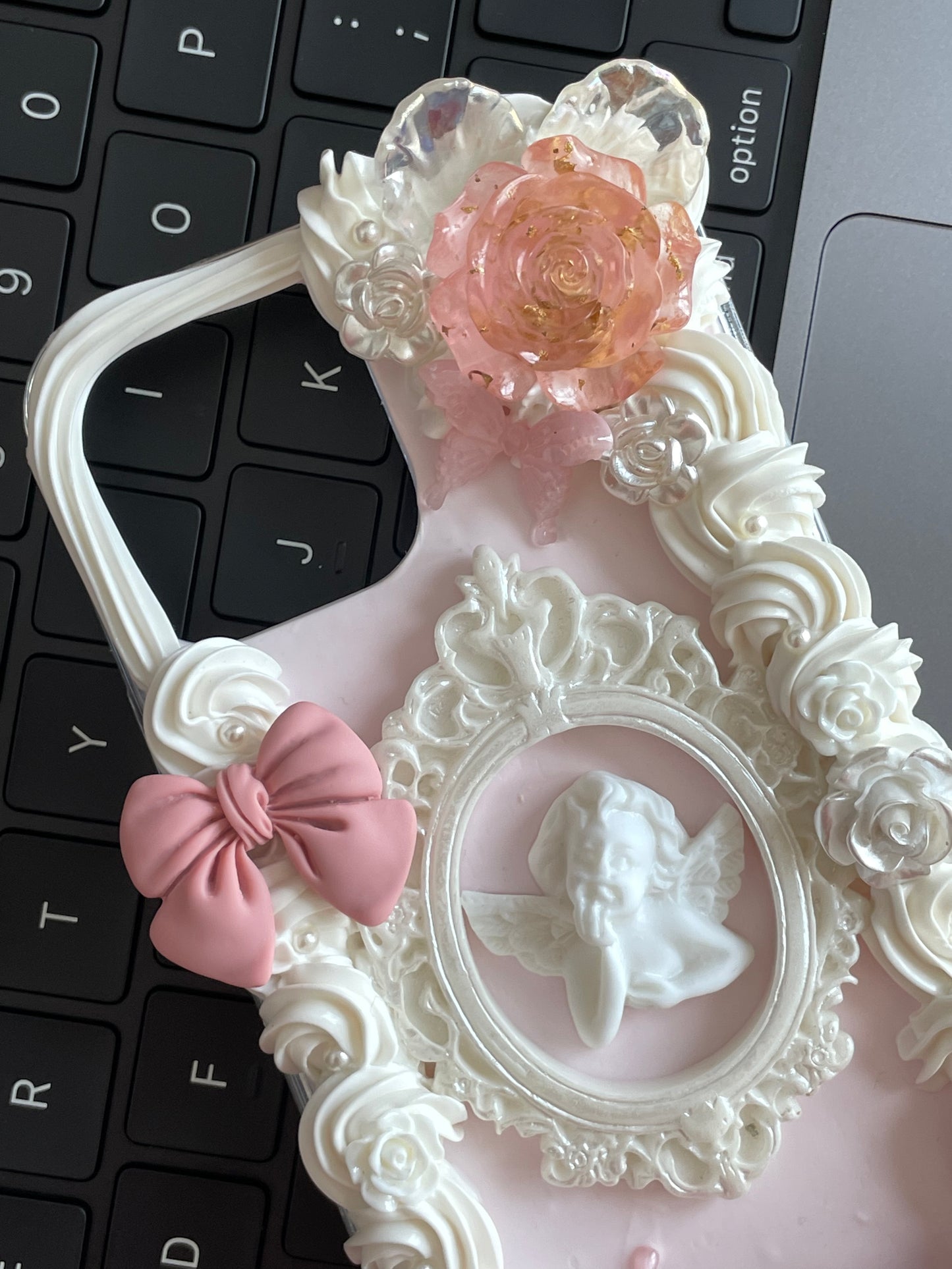 Baroque | Vintage DIY Decoden Handmade Custom Cream Phone Case for iPhone Samsung | Phone Cover Accessories